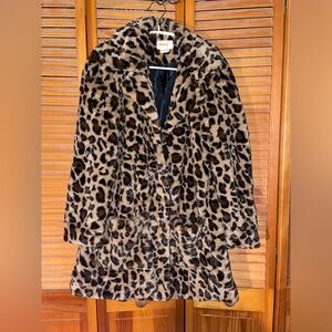 Showpo Cheetah Print Fur Coat